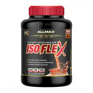 پروتئین وی ایزوله آلمکس ISOFLEX طعم شکلات وزن ۲۲۷۰ گرم اورجینال